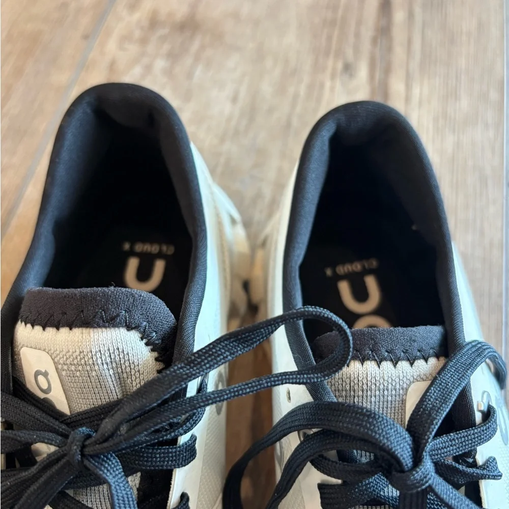 On Cloud X Running Women's Athletic Shoes in White and Black Size 6.5 - Picture 7 of 15
